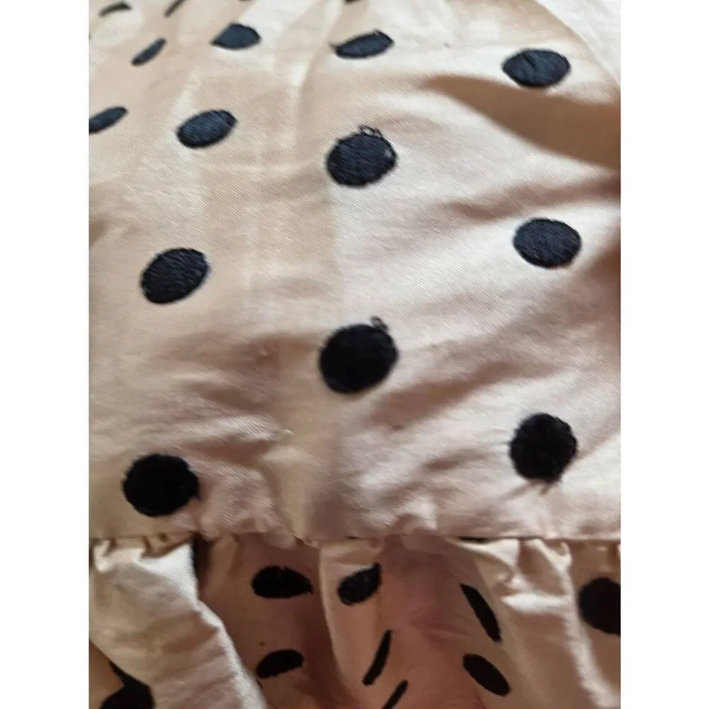 BATSHEVA Claudette Ruffled Polka-Dot Silk Dress sz 2